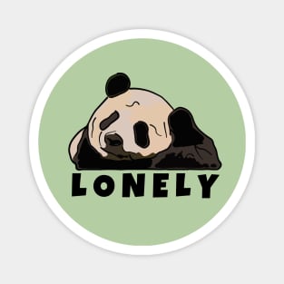 Lonely Sad Panda Magnet